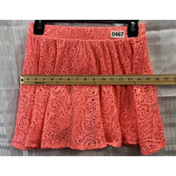 Aeropostale Women Mini Skirt Size M Color Orange - Picture 3 of 9